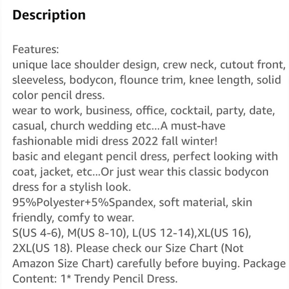 GRACE KARIN Front Slit Black Party Dress, Size Small - Picture 10 of 11